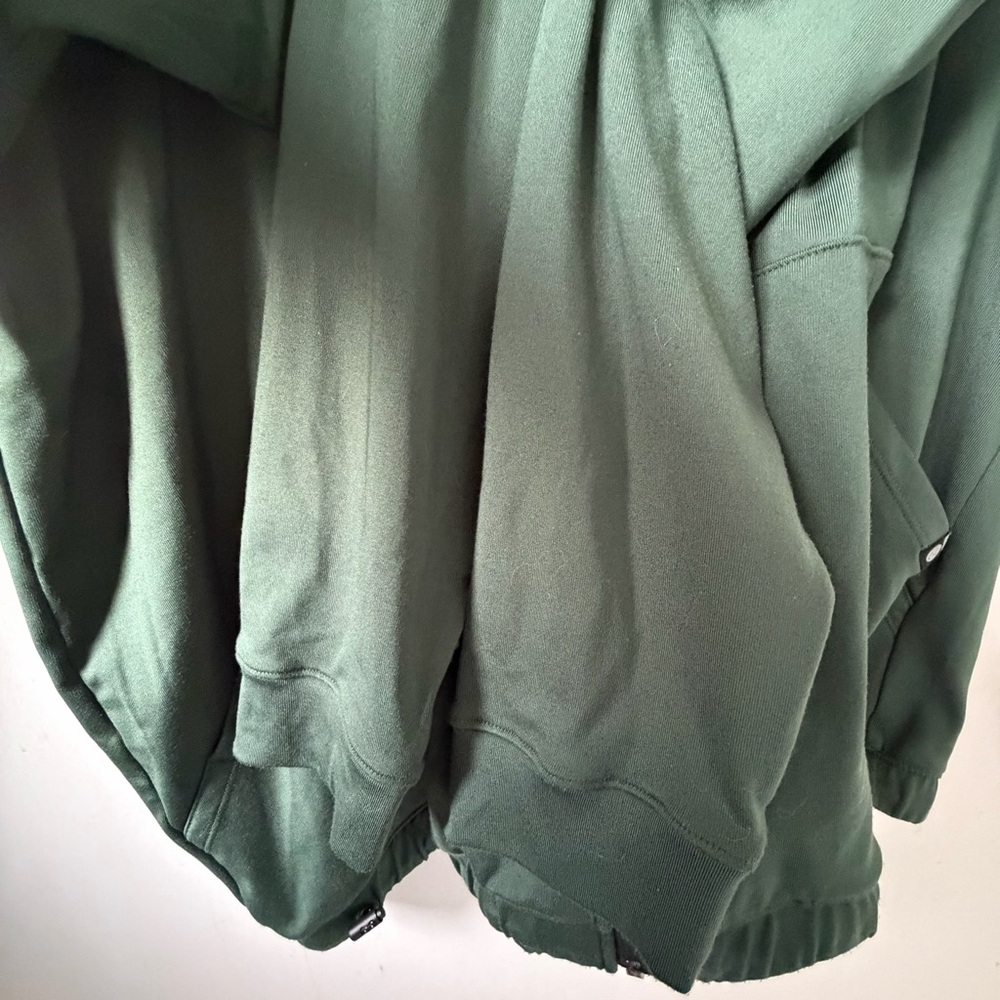 Zella Green Zip Up Hoodie Jacket Drawstring Hem Large - Picture 7 of 8